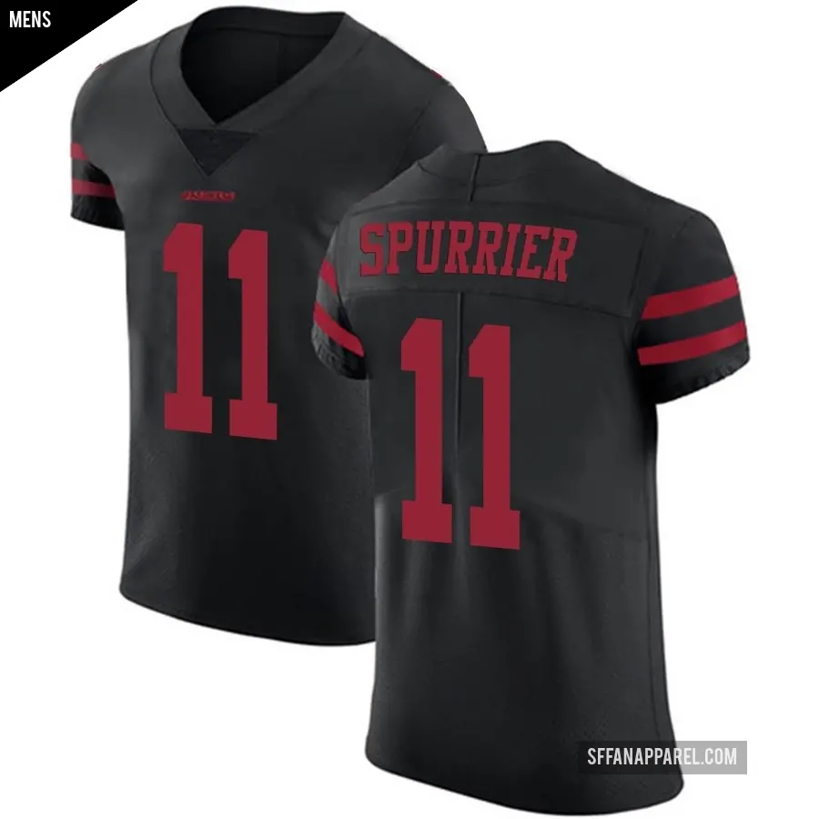 Men's San Francisco 49ers ＃11 Steve Spurrier Black Elite Alternate Vapor Untouchable Jersey