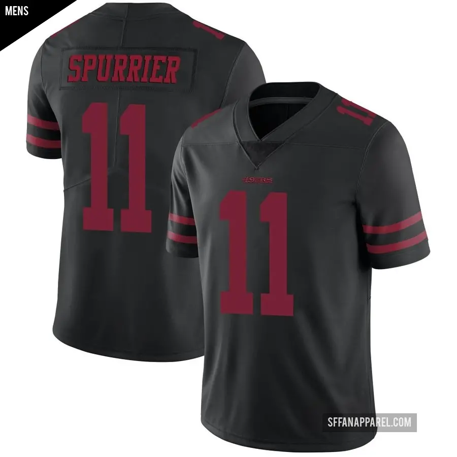 Men's San Francisco 49ers ＃11 Steve Spurrier Black Limited Alternate Vapor Untouchable Jersey