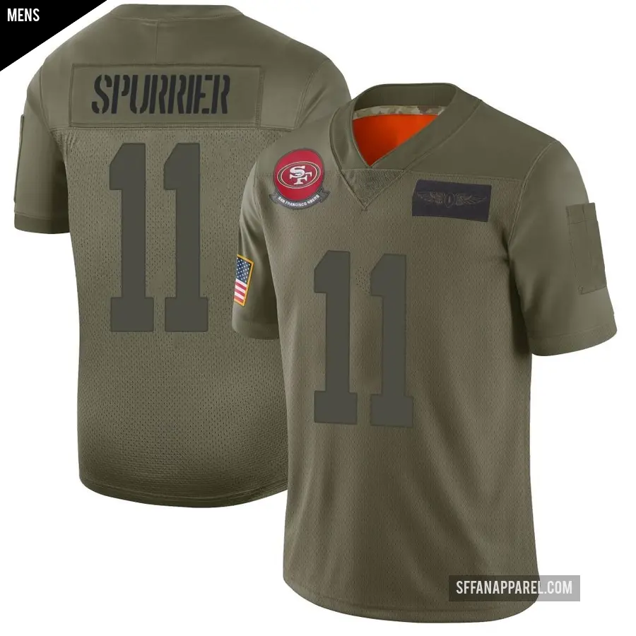 Men's San Francisco 49ers ＃11 Steve Spurrier Camo Limited 2019 Salute to Service Jersey