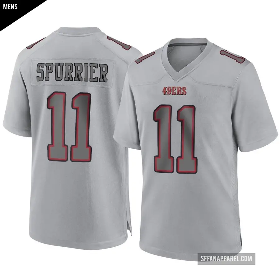 Men's San Francisco 49ers ＃11 Steve Spurrier Gray Game Atmosphere Fashion Jersey