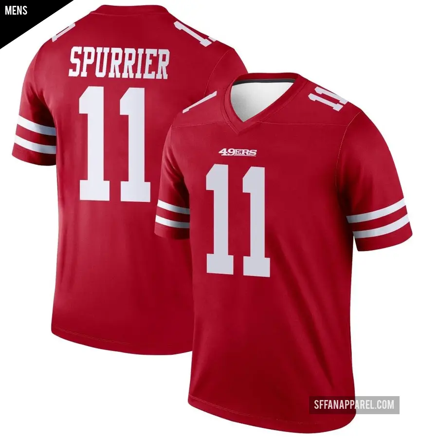 Men's San Francisco 49ers ＃11 Steve Spurrier Scarlet Legend Jersey