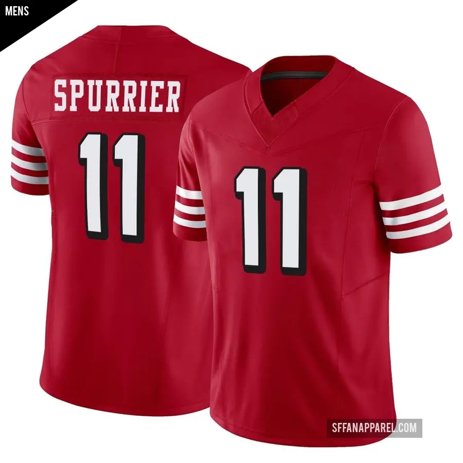 Men's San Francisco 49ers ＃11 Steve Spurrier Scarlet Limited Alternate Vapor F.U.S.E. Jersey