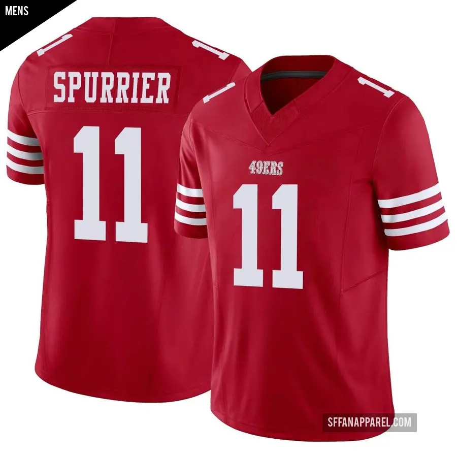 Men's San Francisco 49ers ＃11 Steve Spurrier Scarlet Limited Vapor F.U.S.E. Jersey