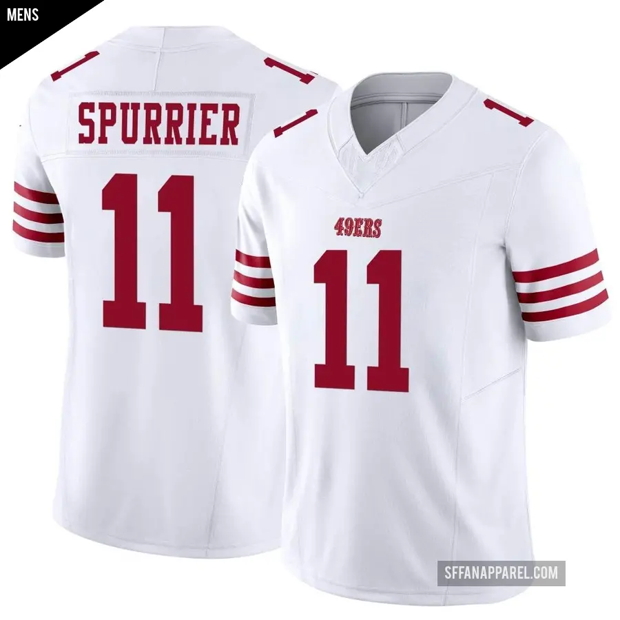 Men's San Francisco 49ers ＃11 Steve Spurrier White Limited Vapor F.U.S.E. Jersey