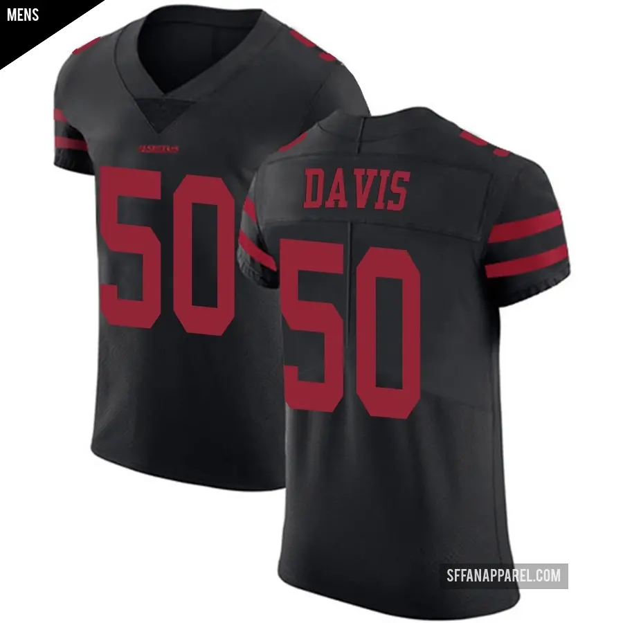 Men's San Francisco 49ers ＃50 Khalil Davis Black Elite Alternate Vapor Untouchable Jersey