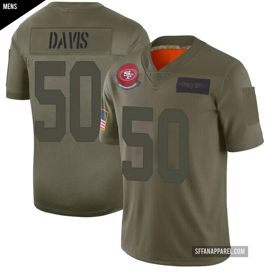 Men's San Francisco 49ers ＃50 Khalil Davis Camo Limited 2019 Salute to Service Jersey