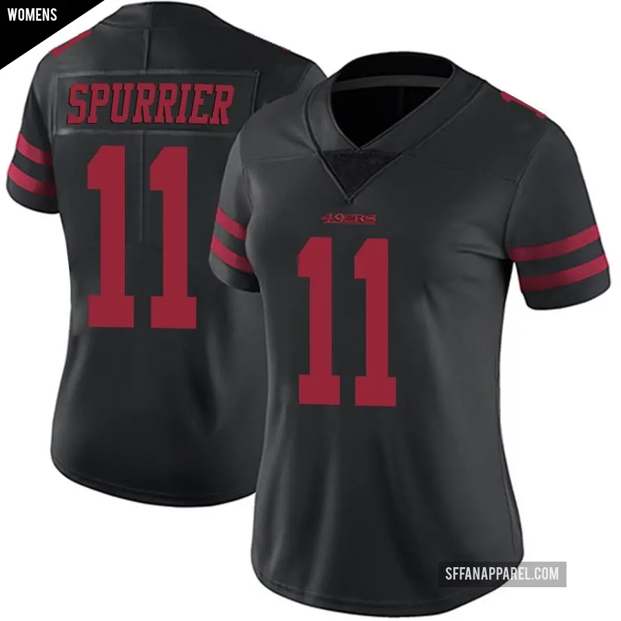 Women's San Francisco 49ers ＃11 Steve Spurrier Black Limited Alternate Vapor Untouchable Jersey