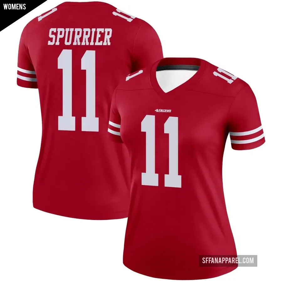 Women's San Francisco 49ers ＃11 Steve Spurrier Scarlet Legend Jersey