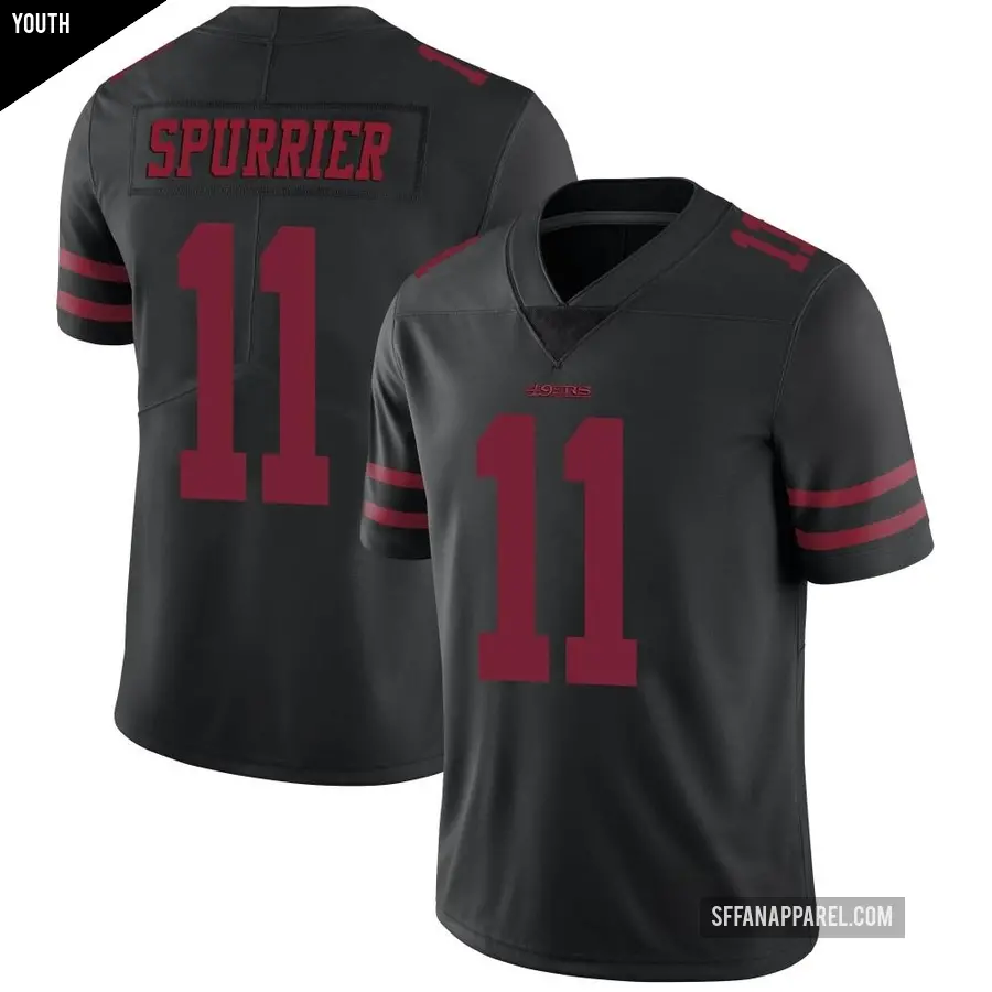 Youth San Francisco 49ers ＃11 Steve Spurrier Black Limited Alternate Vapor Untouchable Jersey