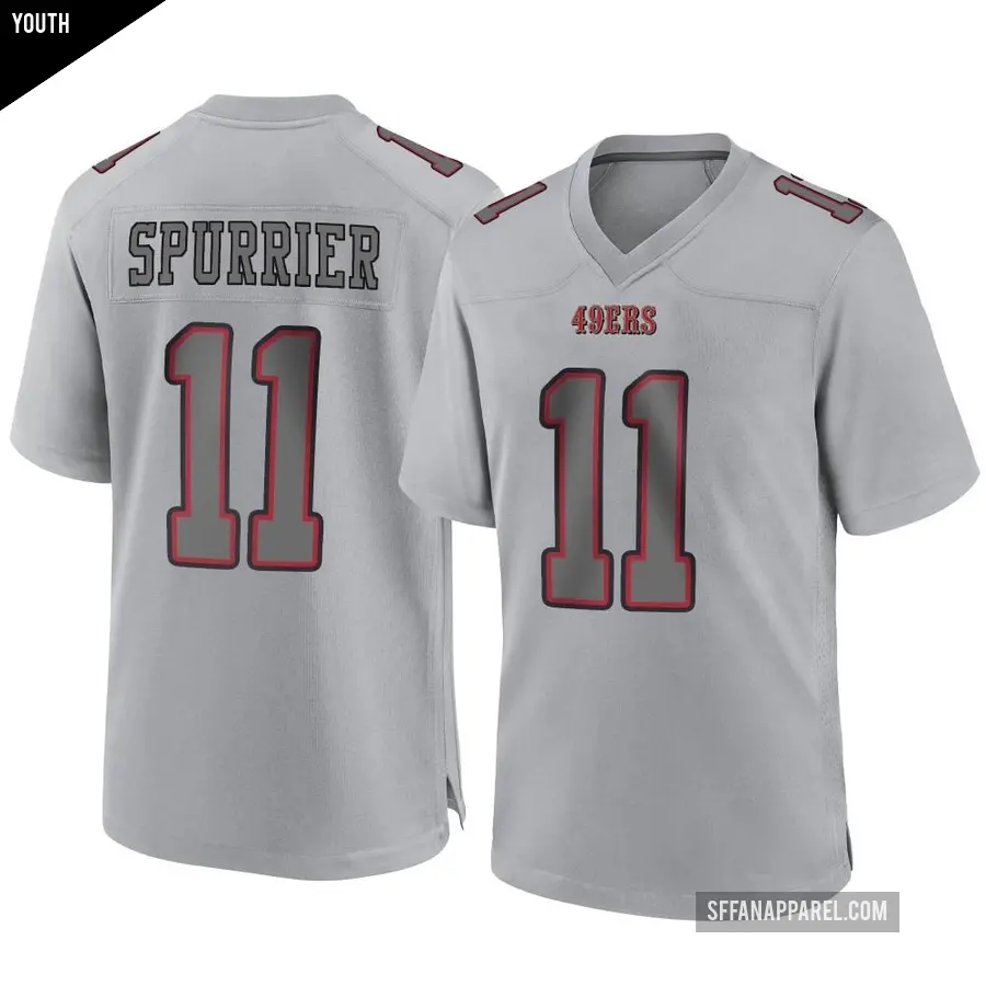 Youth San Francisco 49ers ＃11 Steve Spurrier Gray Game Atmosphere Fashion Jersey