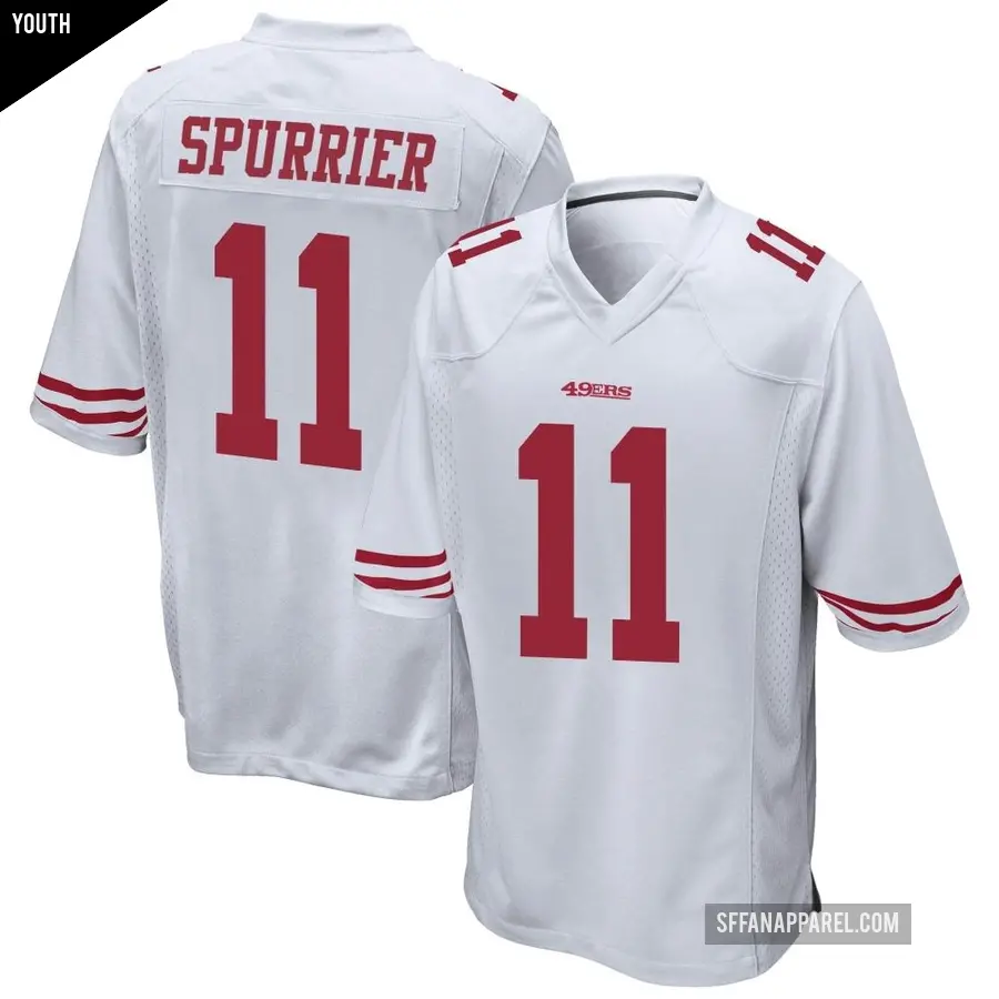 Youth San Francisco 49ers ＃11 Steve Spurrier White Game Jersey